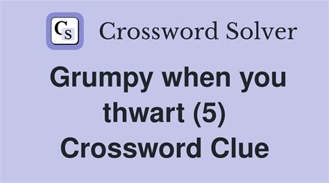 crossword clue thwart|More.